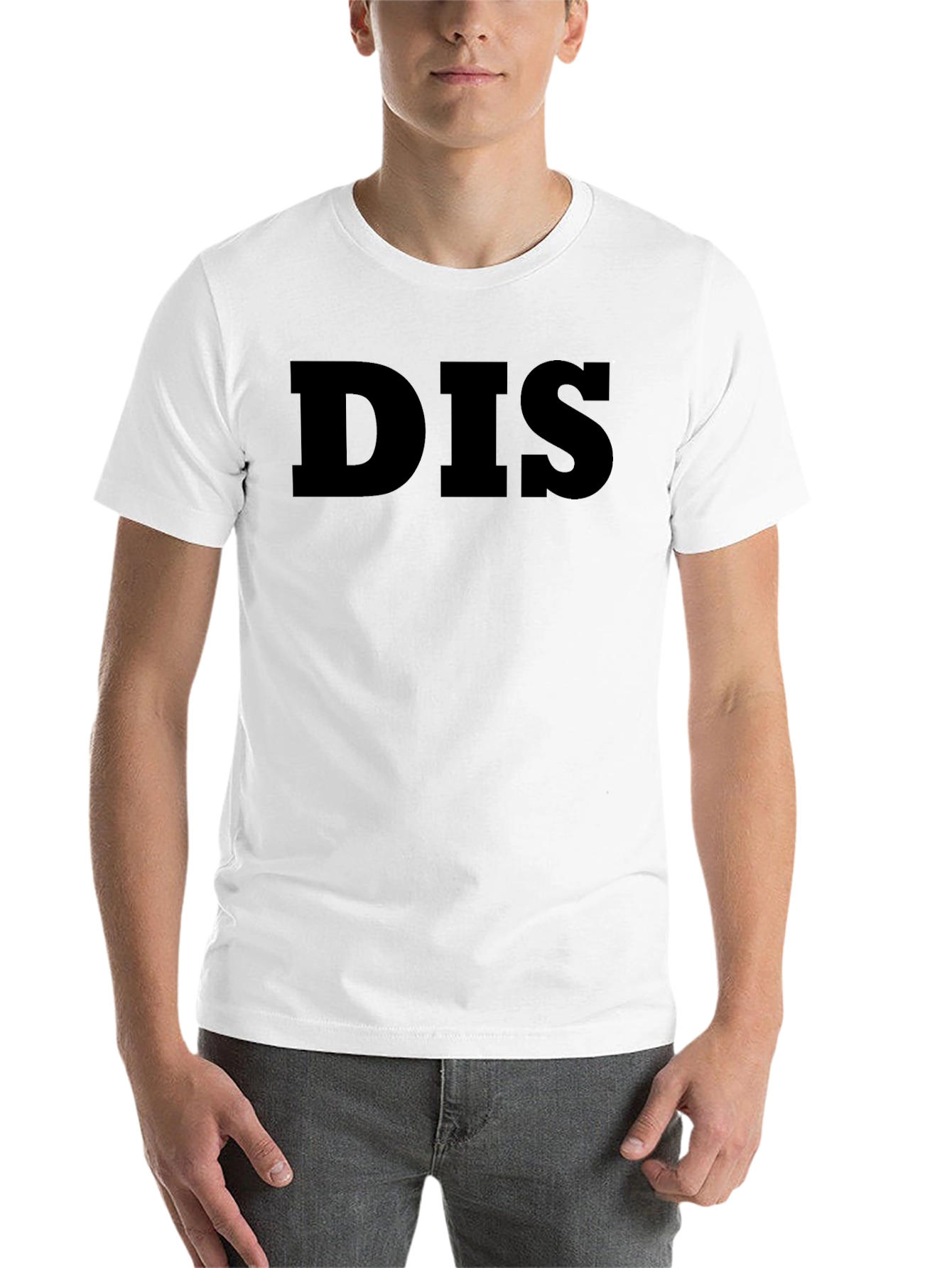 Black DIS T-Shirt - Bold Statement Tee view 14