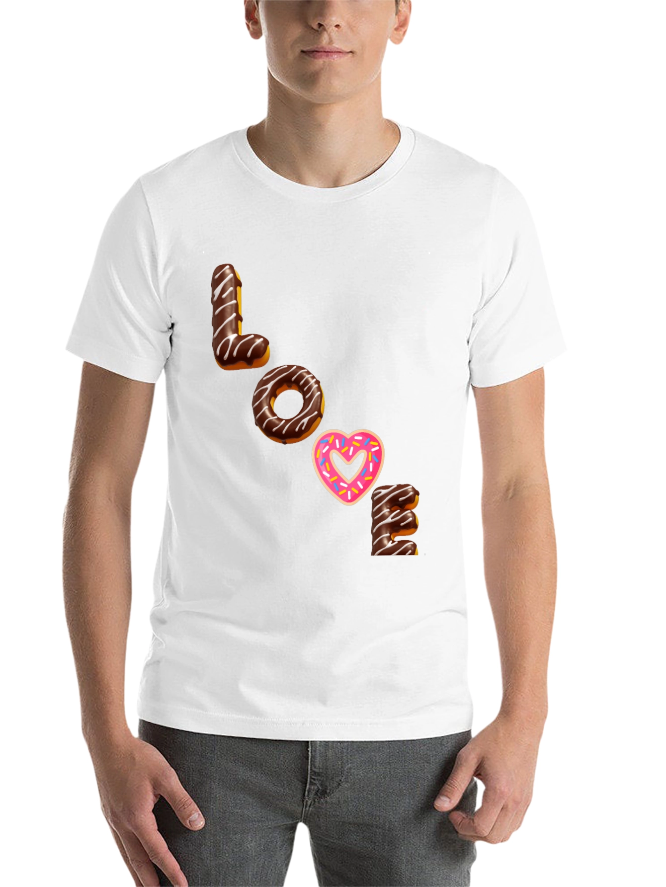 Black Love Donut T-Shirt - Sweet Treat Fashion Tee view 14