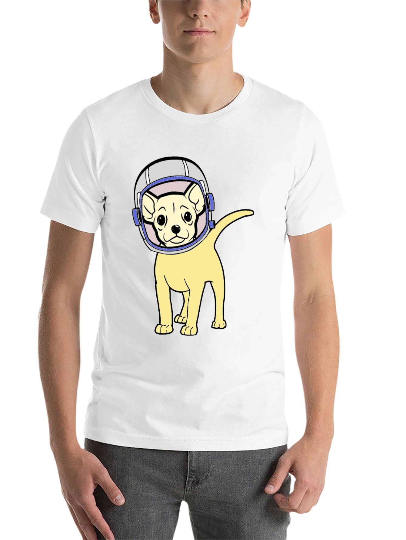 Black Astronaut Dog T-Shirt - Space Pup Tee view 14