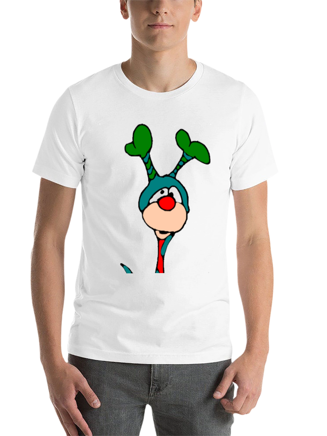 Black Novelty Holiday Cartoon Character Black T-Shirt view 14