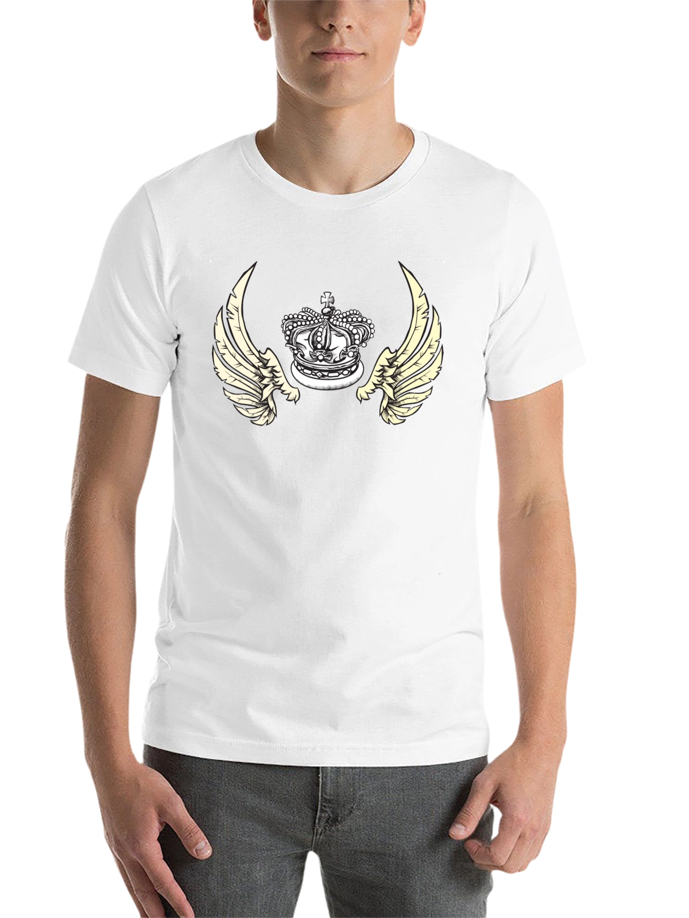 Black Winged Crown Graphic Tee - Black view 14