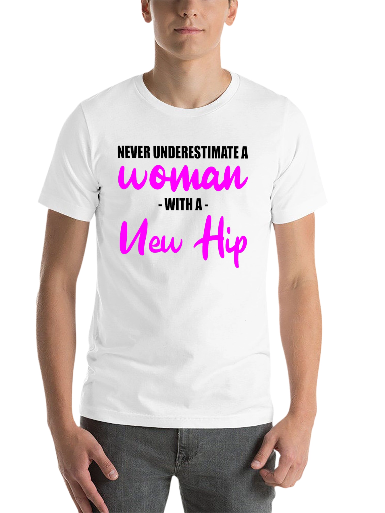 Black Never Underestimate Woman with New Hip Black Tee view 14