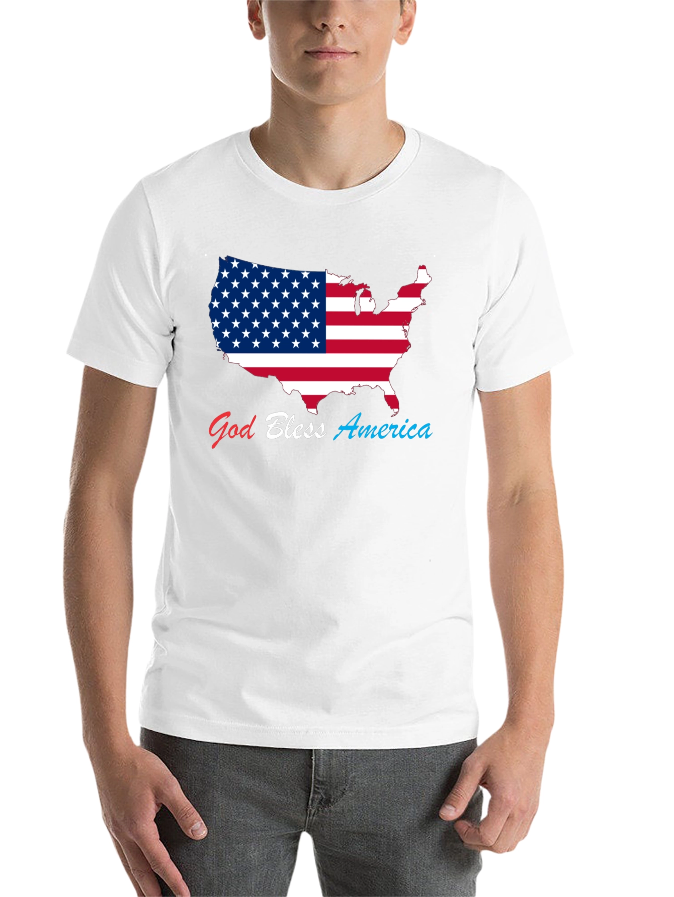 Black God Bless America USA Flag Patriotic T-Shirt view 14