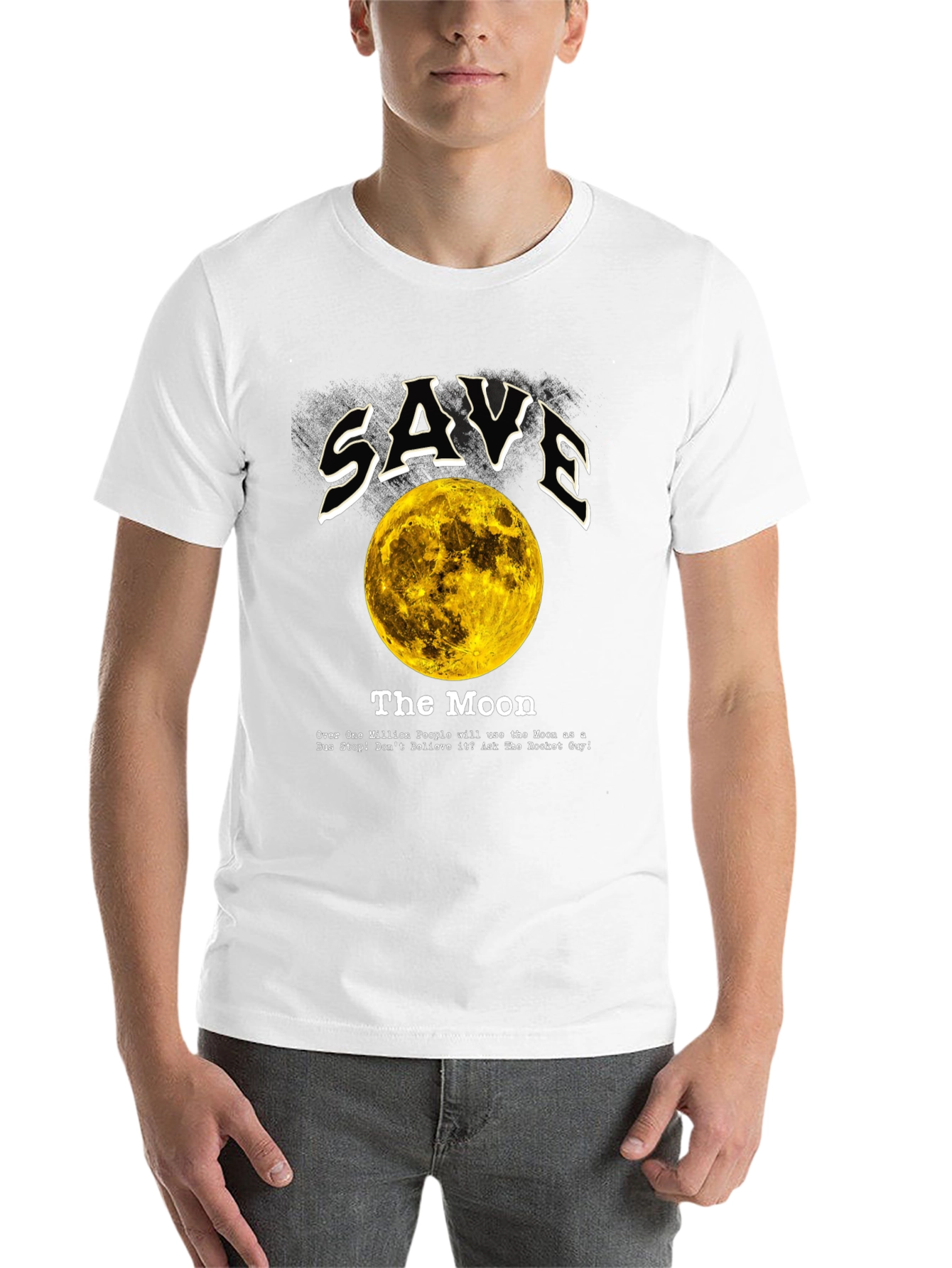Black Save the Moon Graphic Tee - Outer Space Awareness view 14