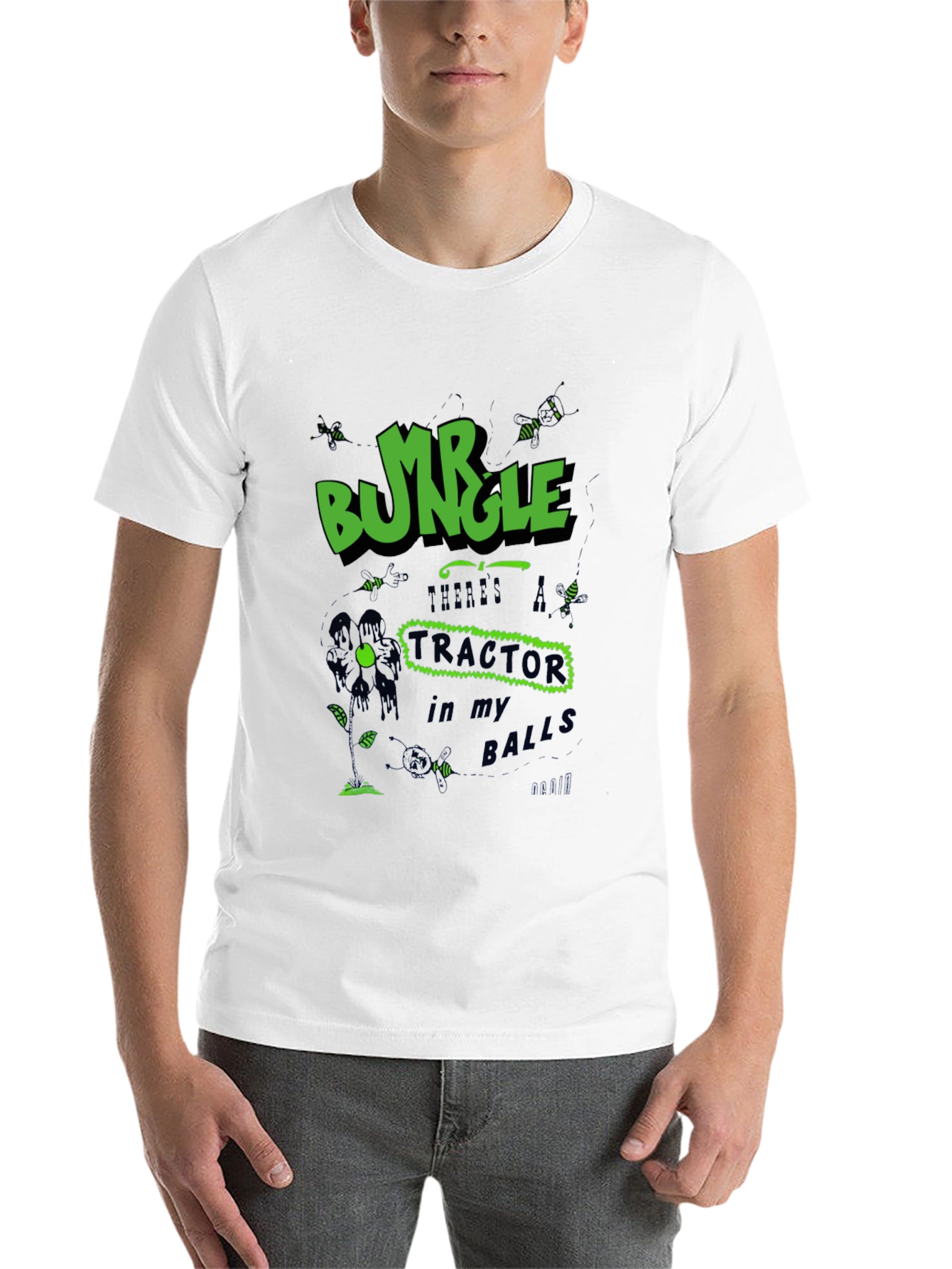 Black Mr. Bungle Tractor Balls T-Shirt view 14