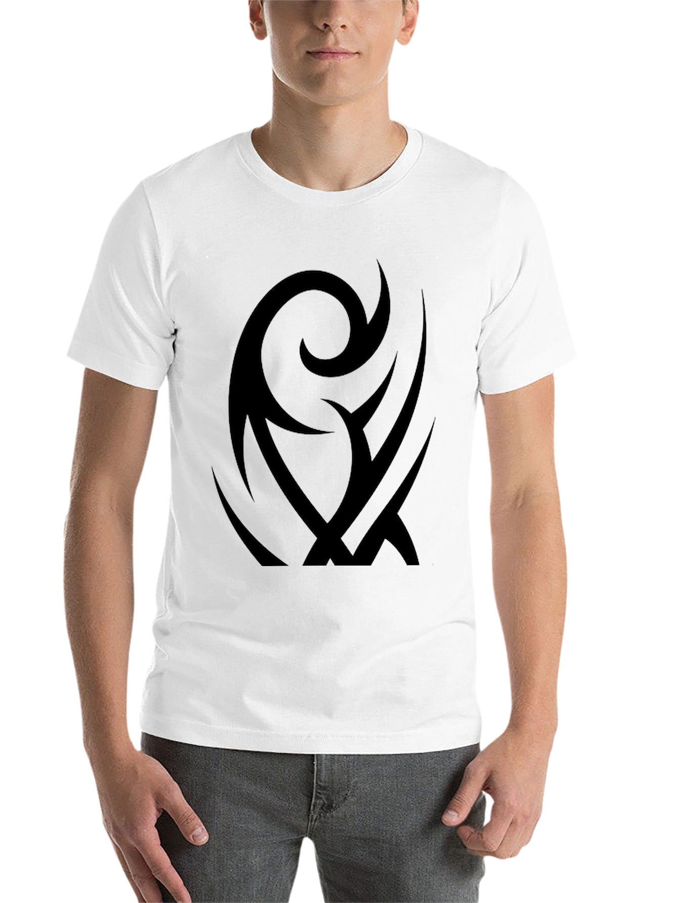 Black Tribal Graphic Black T-Shirt view 14