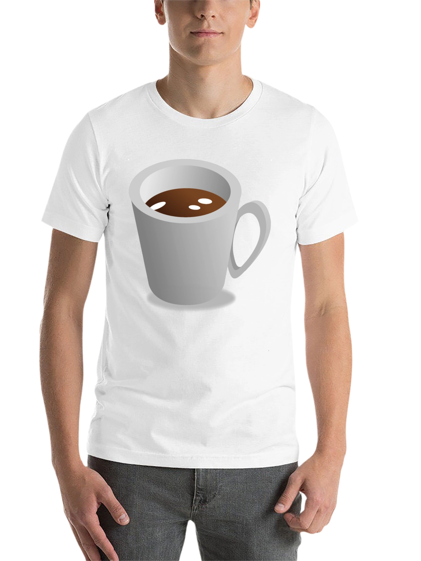 Black Coffee Cup Graphic Tee - Black Unisex Shirt view 14