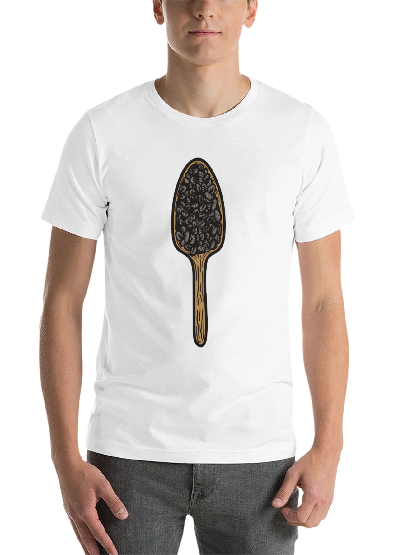 Black Novelty Spoon Black T-Shirt view 14