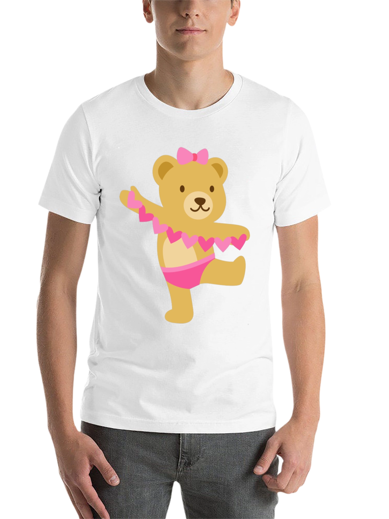 Black Cute Bear Ballet Dancer Black T-Shirt view 14