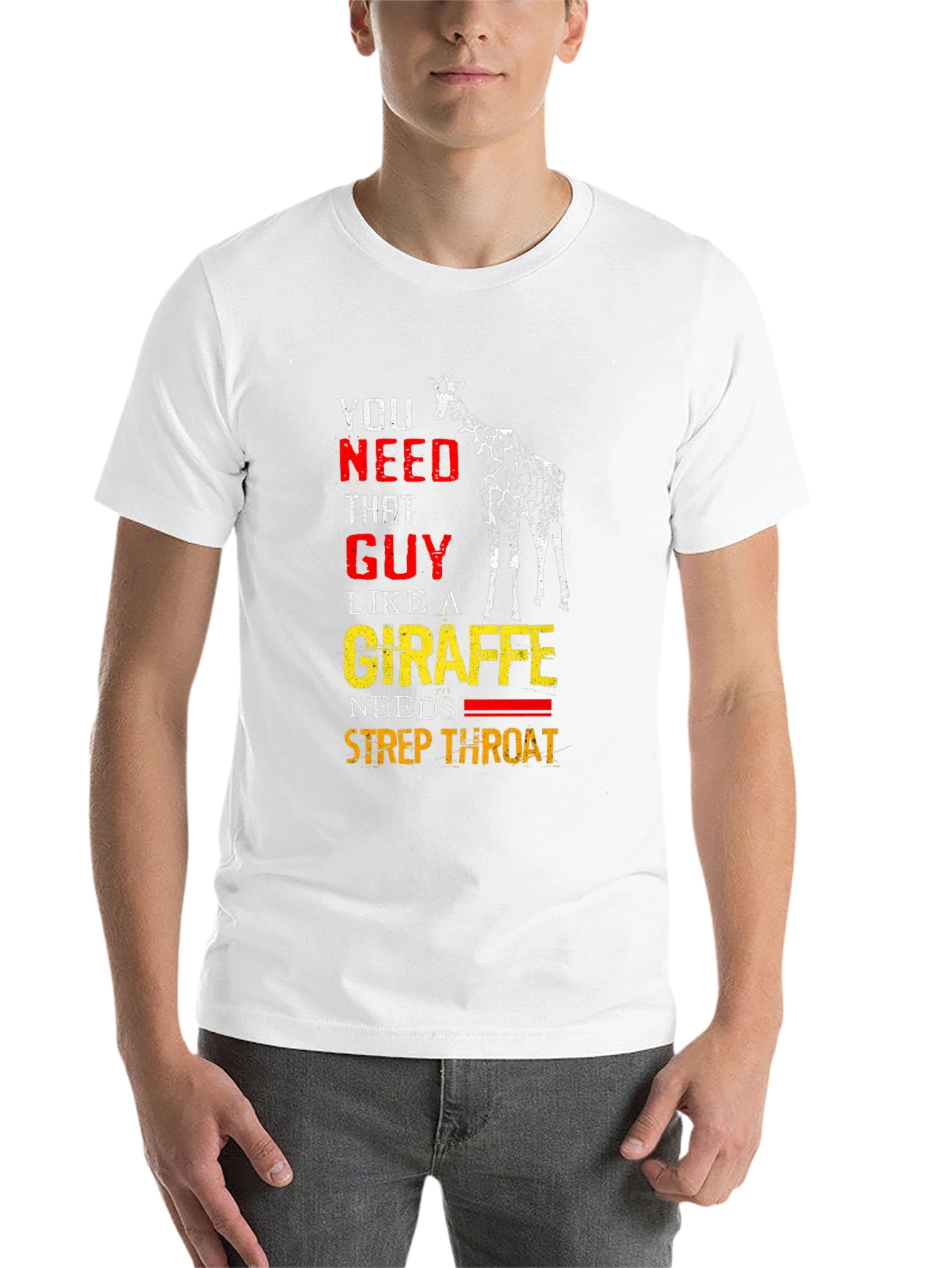 Black Giraffe Strep Throat Graphic T-Shirt view 14