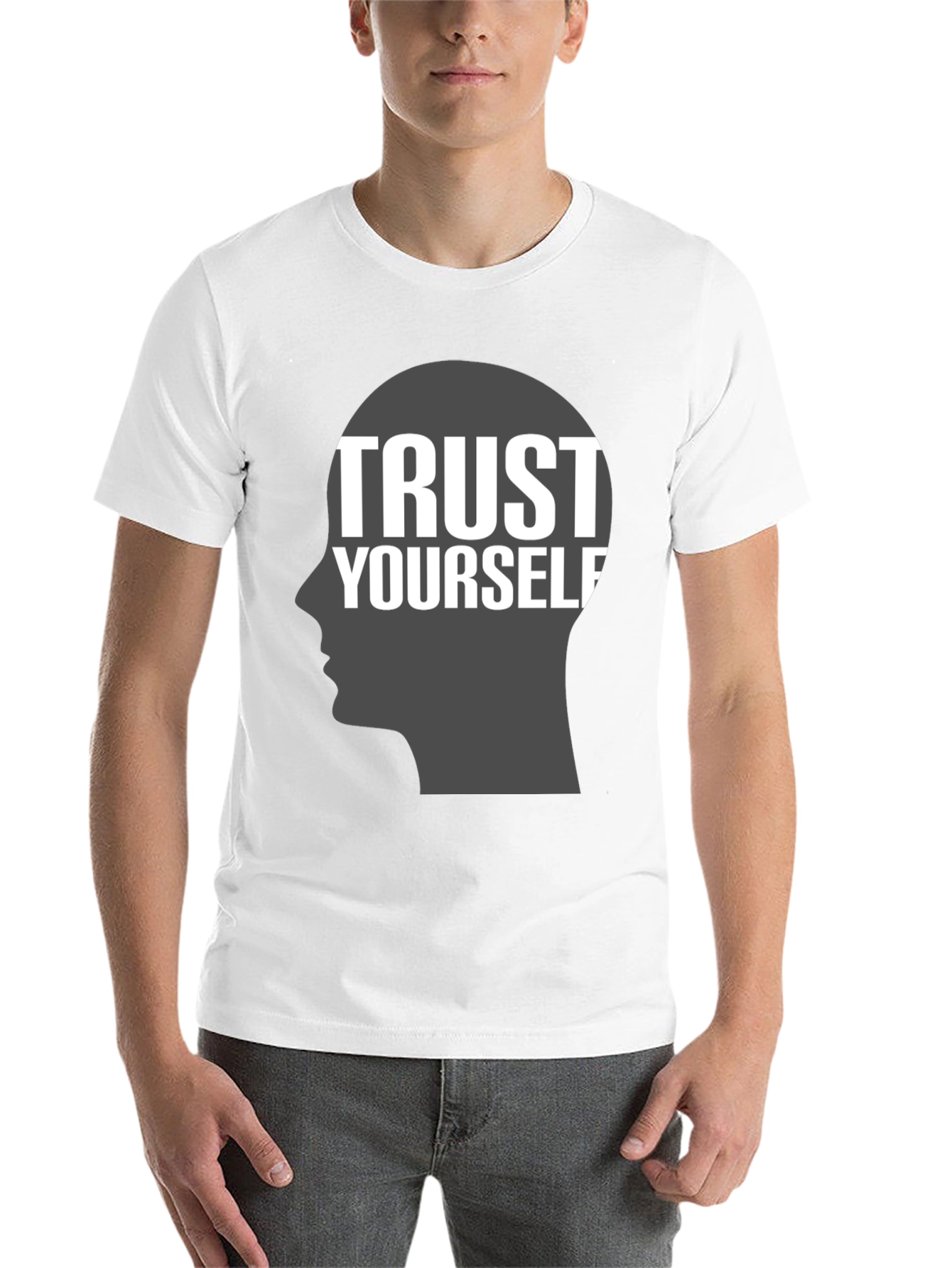Black Trust Yourself Graphic T-Shirt - Motivational Tee view 14