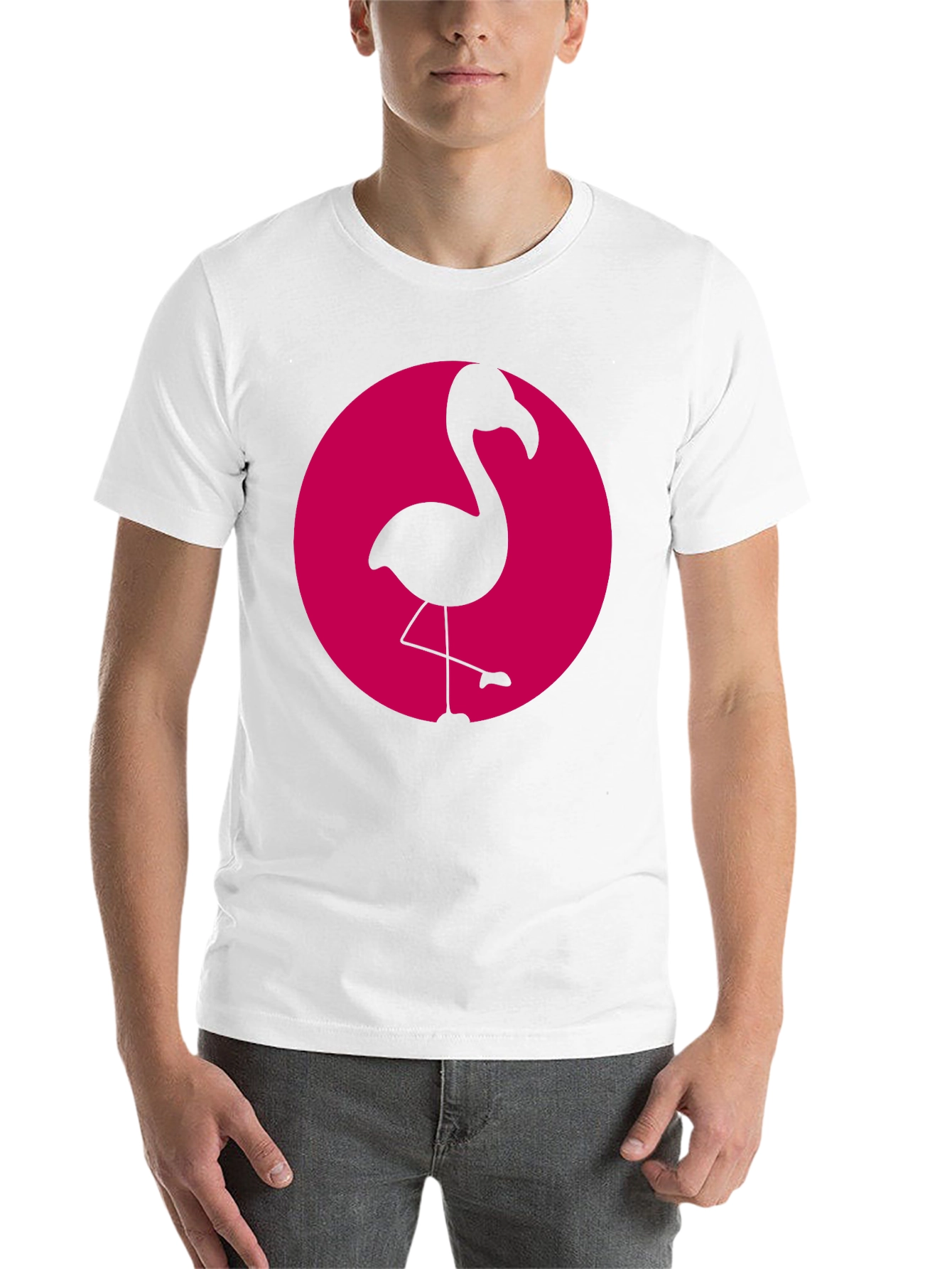 Black Flamingo Graphic Tee - Black Cotton Casual Shirt view 14