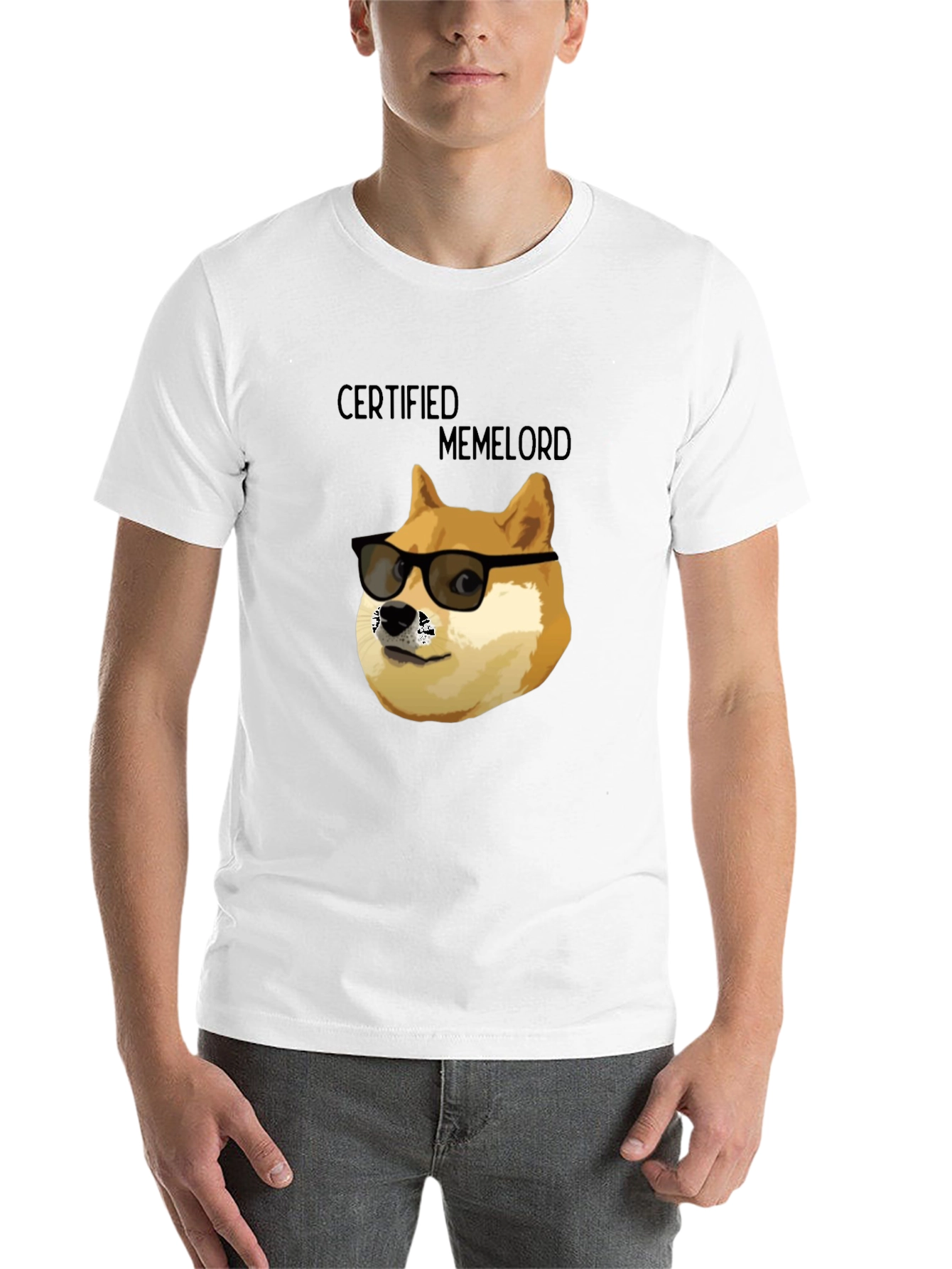 Black Certified Memelord Doge T-Shirt view 14
