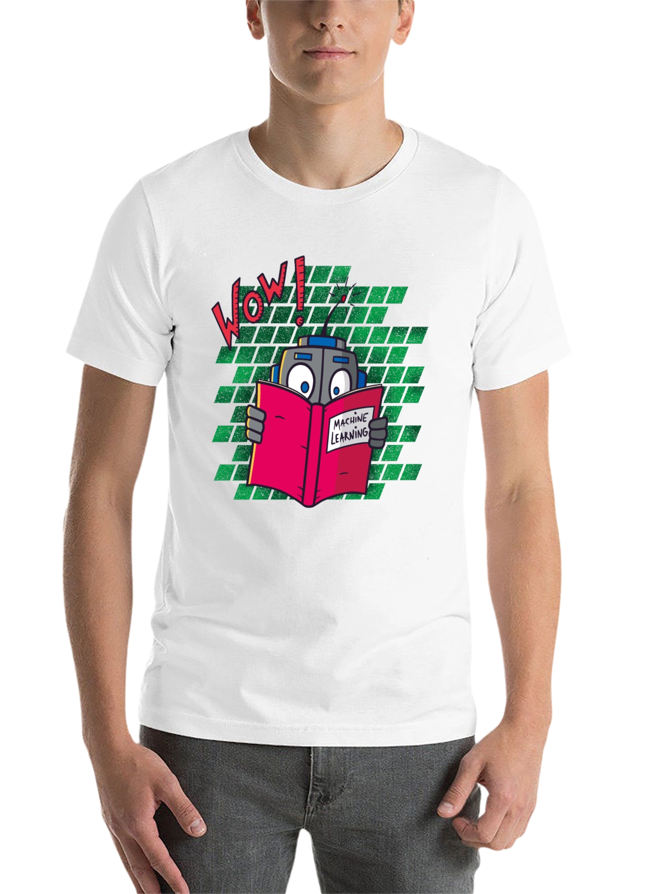 Black Machine Learning Robot T-Shirt view 14