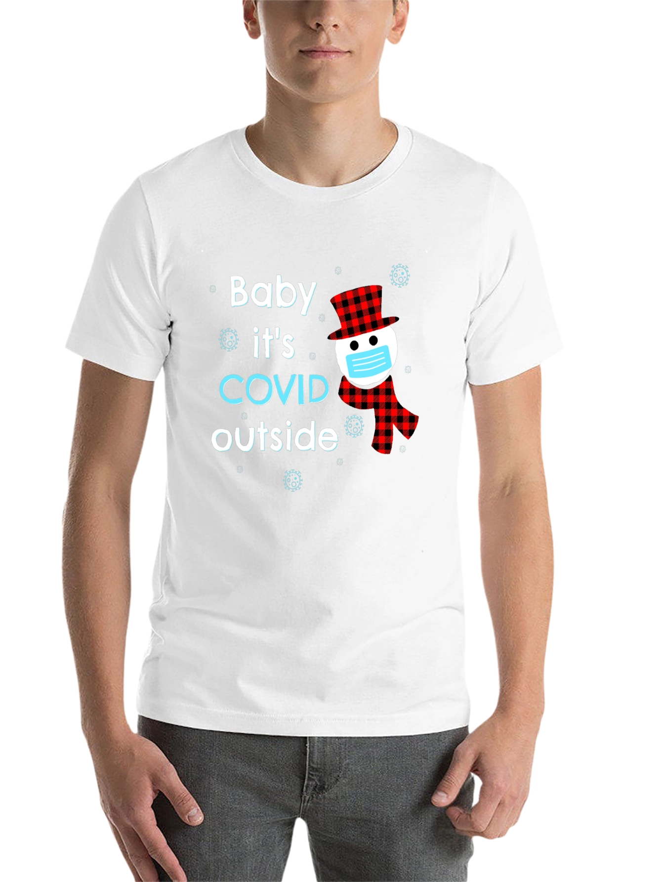 Black Baby It's COVID Outside Novelty T-Shirt view 14