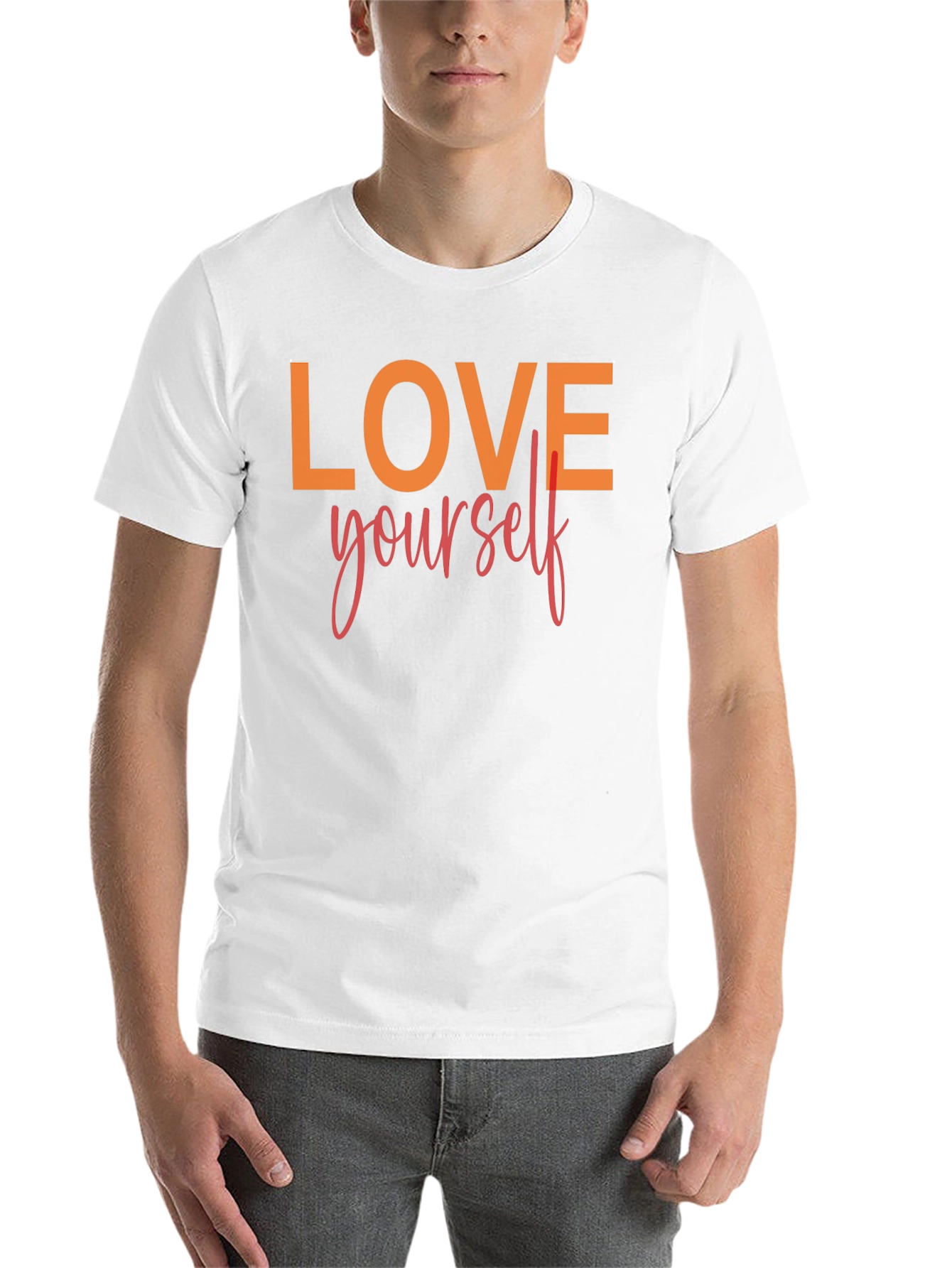 Black Love Yourself Graphic Tee - Black view 14