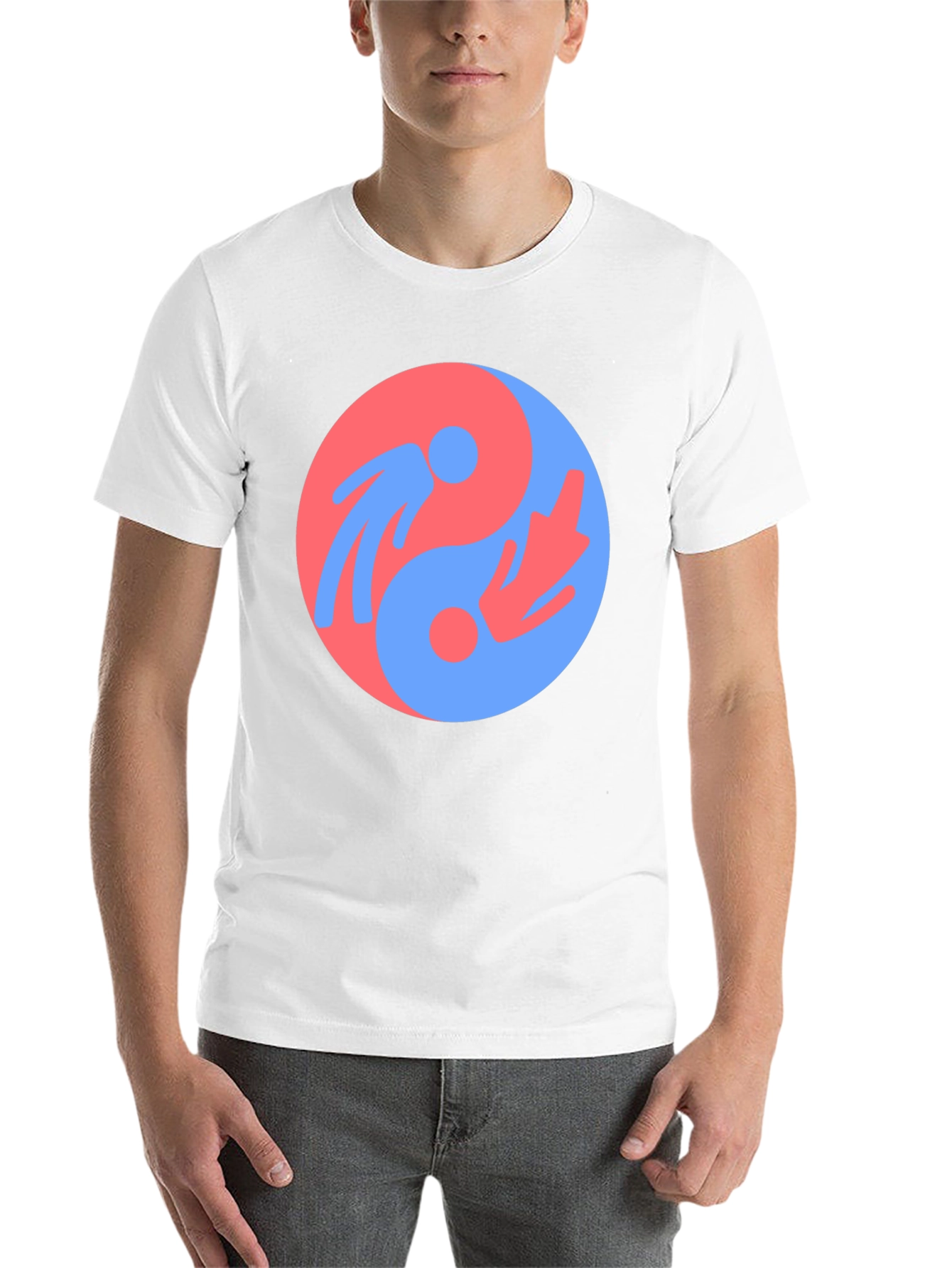 Black Yin Yang Harmony Graphic Tee - Unisex Black T-Shirt view 14