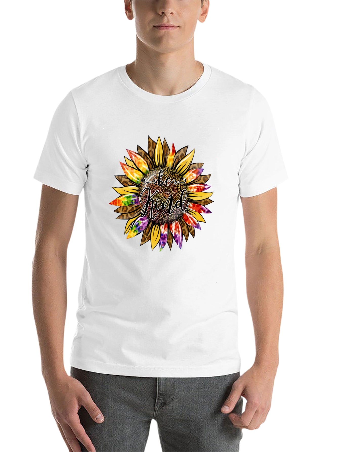 Black Be Kind Sunflower Graphic T-Shirt - Black view 14