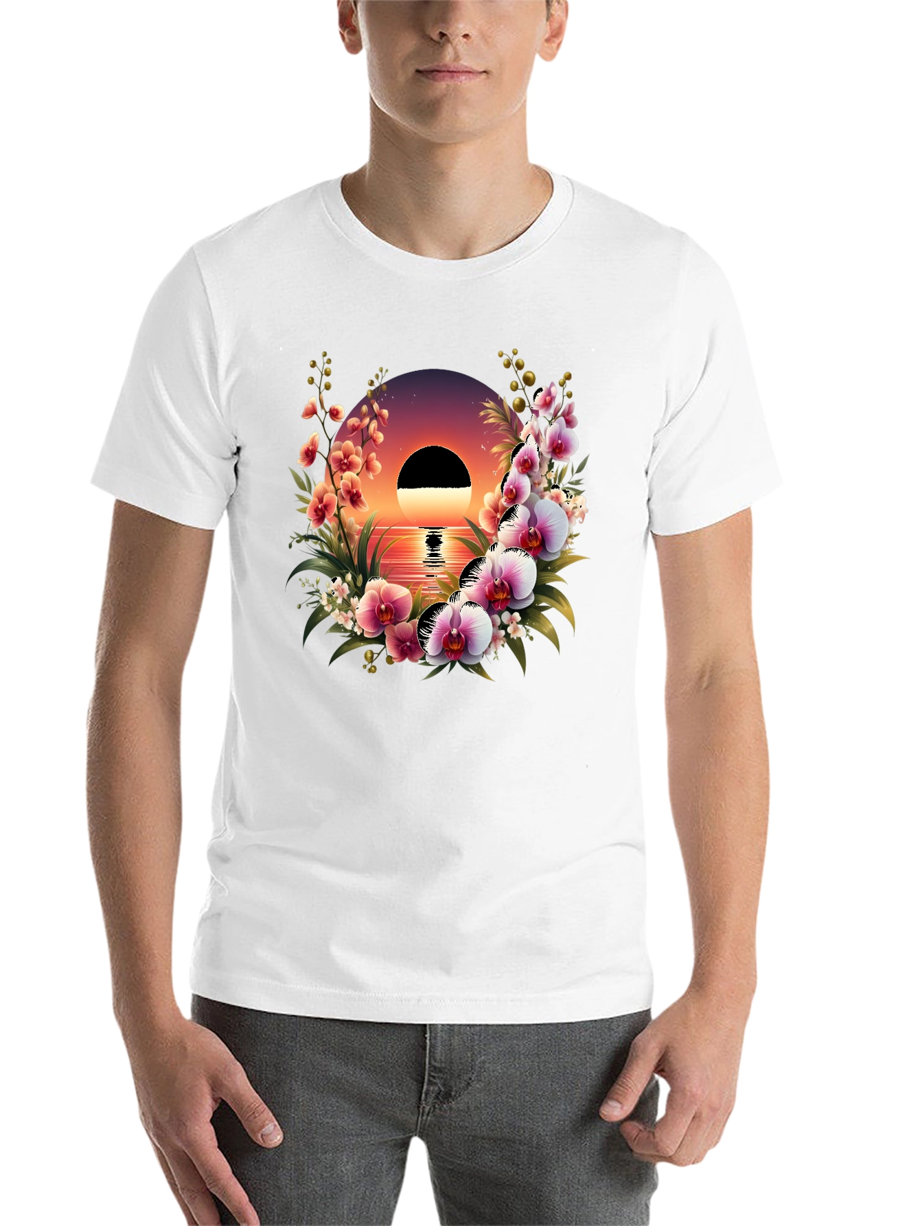 Black Floral Sunset Graphic Tee view 14