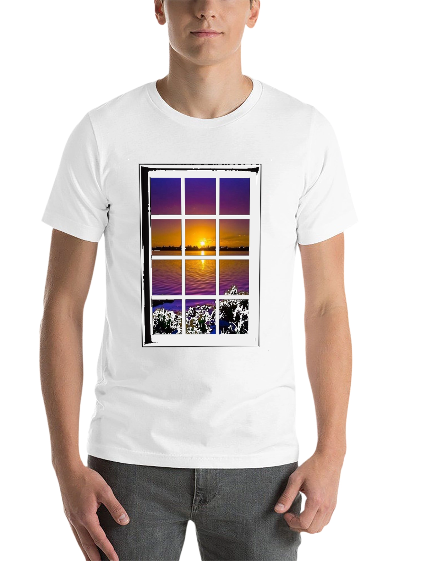 Black Sunset Window T-Shirt - Nature Lover's Tee view 14