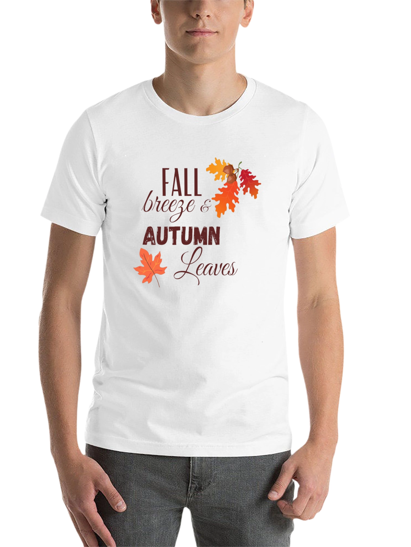 Black Fall Breeze & Autumn Leaves Graphic Tee view 14