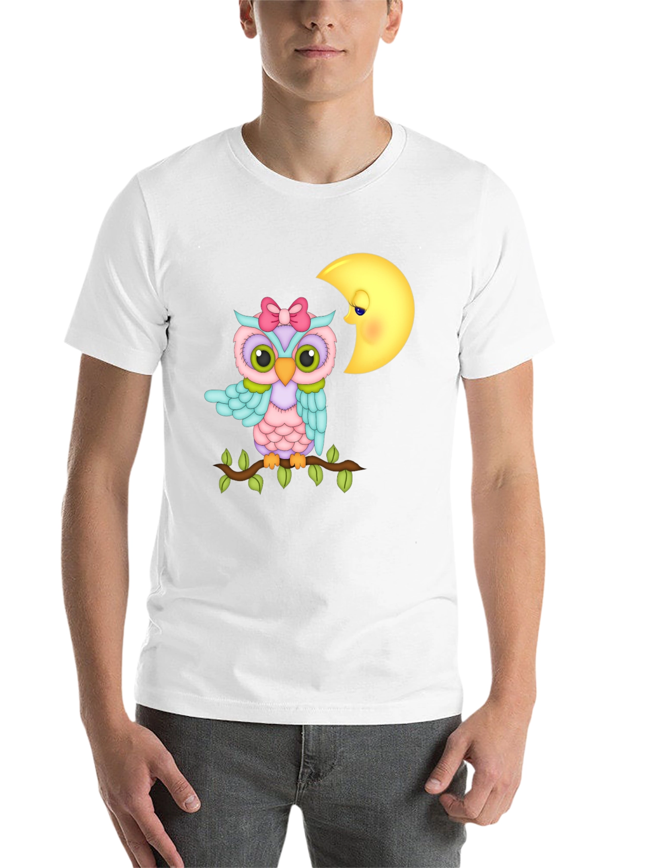 Black Owl and Moon Graphic Tee - Unisex view 14