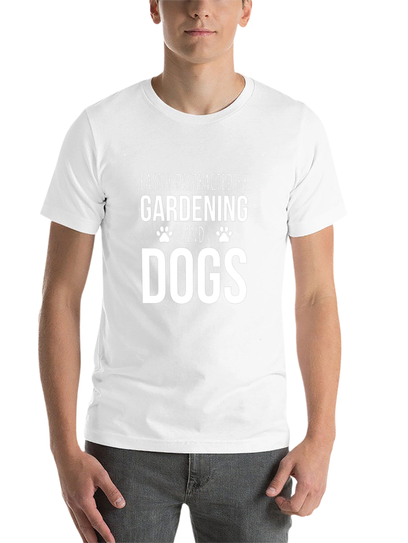 Black Gardening and Dogs T-Shirt - Easily Distracted view 14