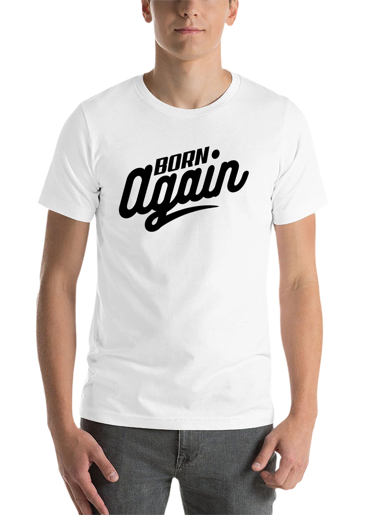 Black Born Again Graphic Tee - Classic Black T-Shirt view 14