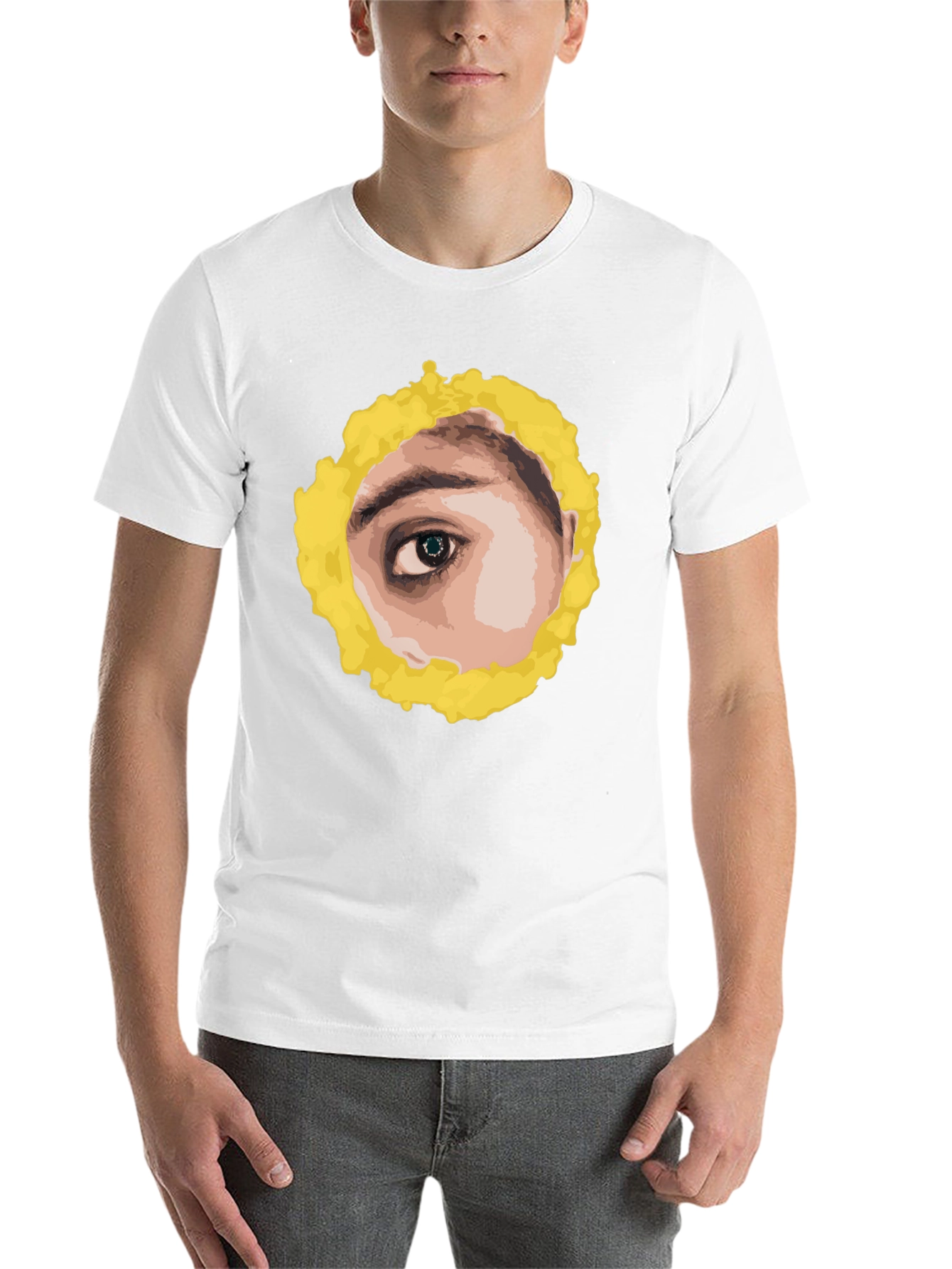 Black Eye See You Graphic Tee - Black Cotton T-Shirt view 14