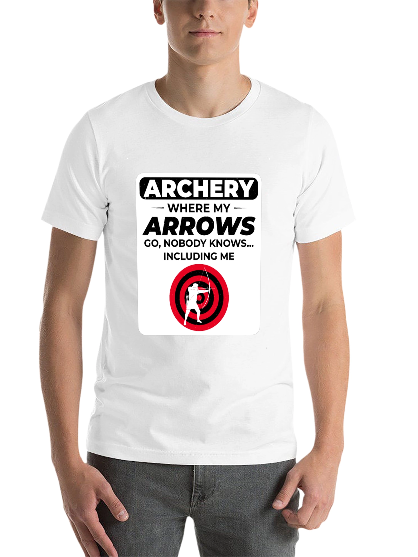 Archery Arrows Humor T-Shirt - Where They Go, Nobody Knows! - 14