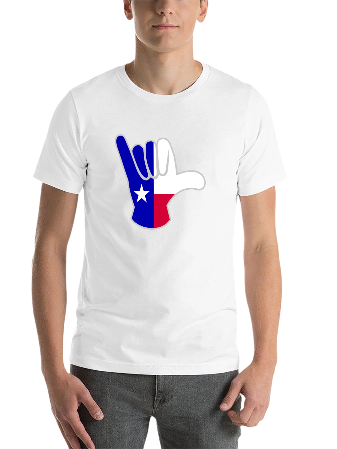 Black Texas Shaka Hand Sign T-Shirt view 14