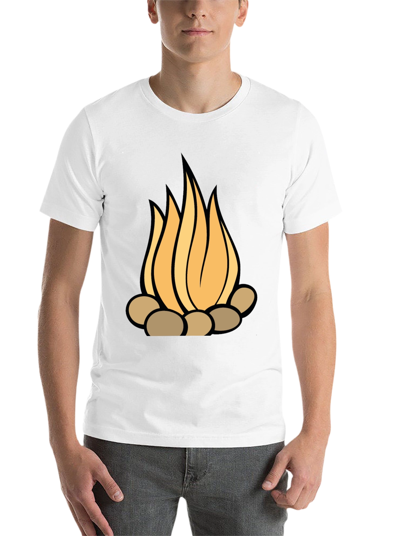Black Campfire Graphic Tee - Stylish Black T-Shirt view 14