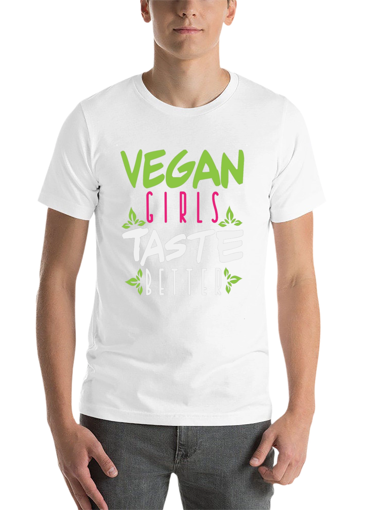 Black Vegan Girls Taste Better Graphic Tee view 14