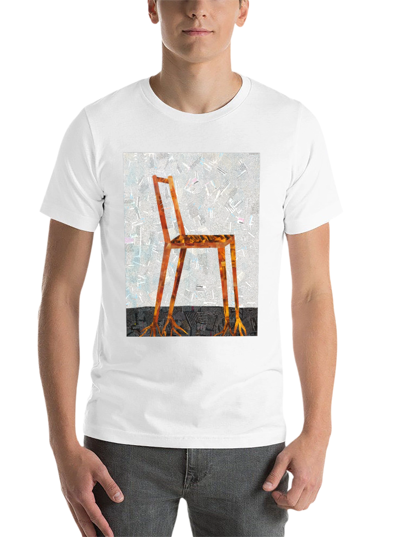 Black Artistic Chair Graphic Tee - Unique Design, Comfortable Fit view 14