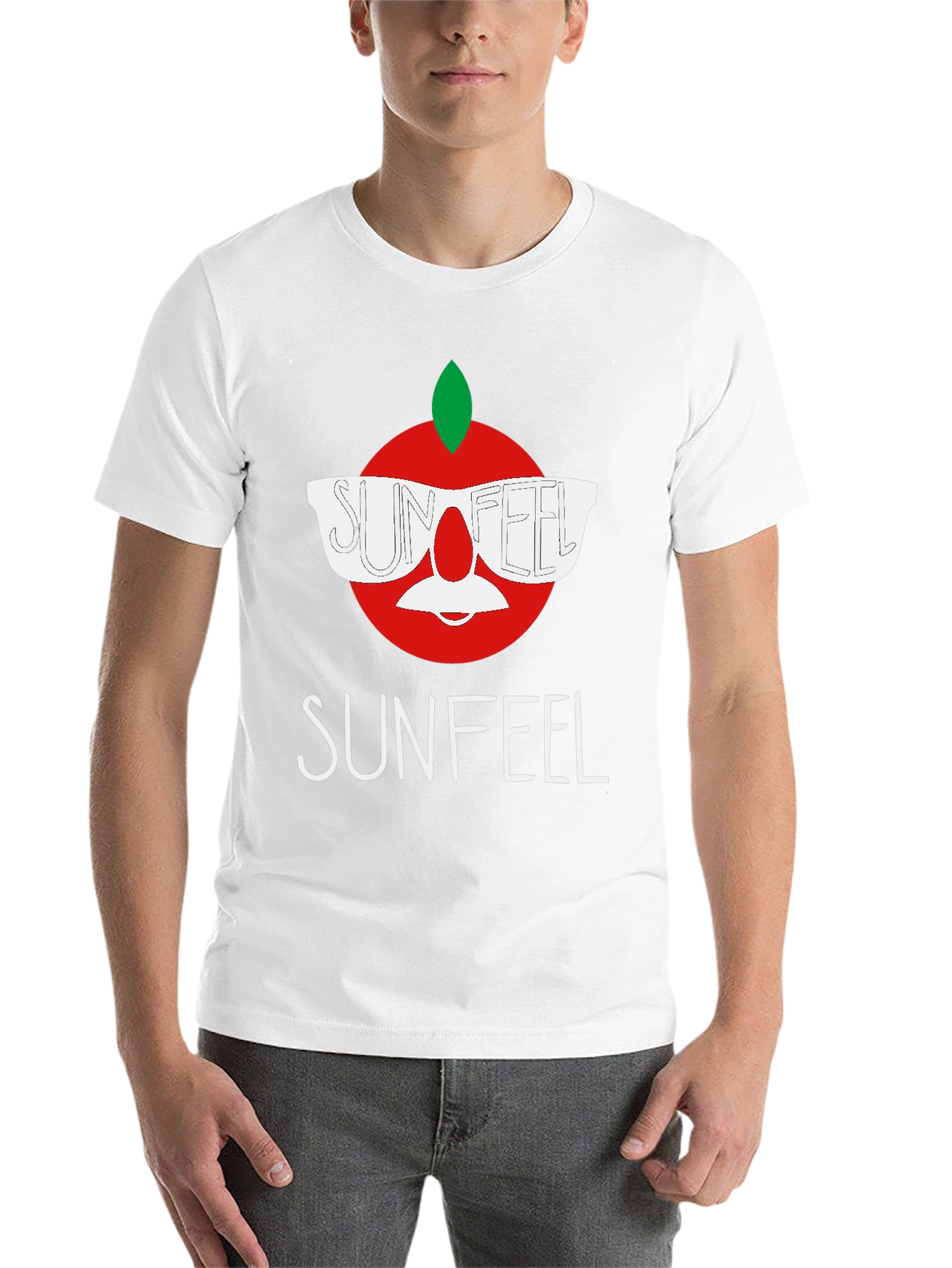Black Sunfeel T-Shirt - Funny Apple Design view 14