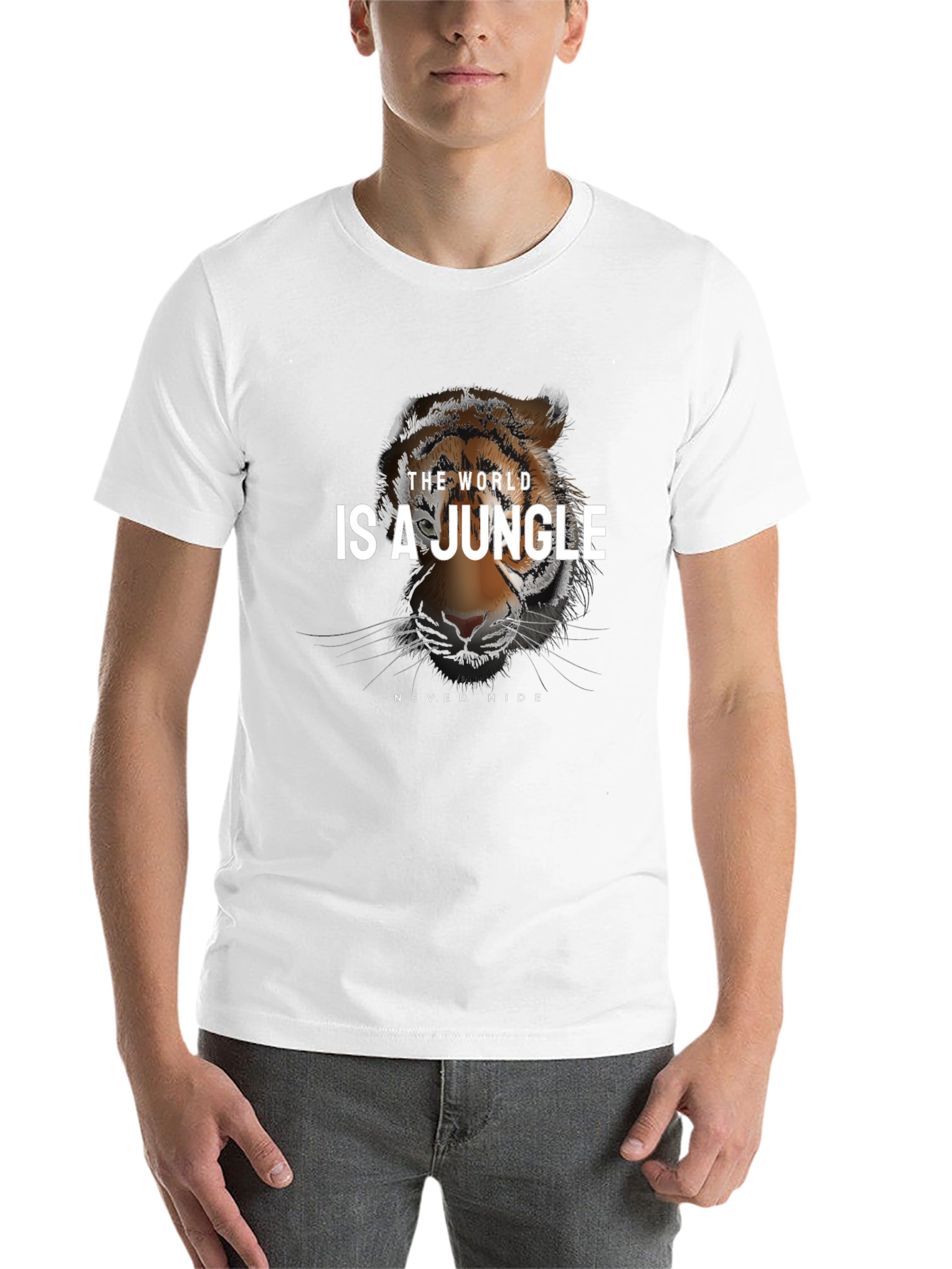 Black The World is a Jungle Graphic T-Shirt - Black view 14