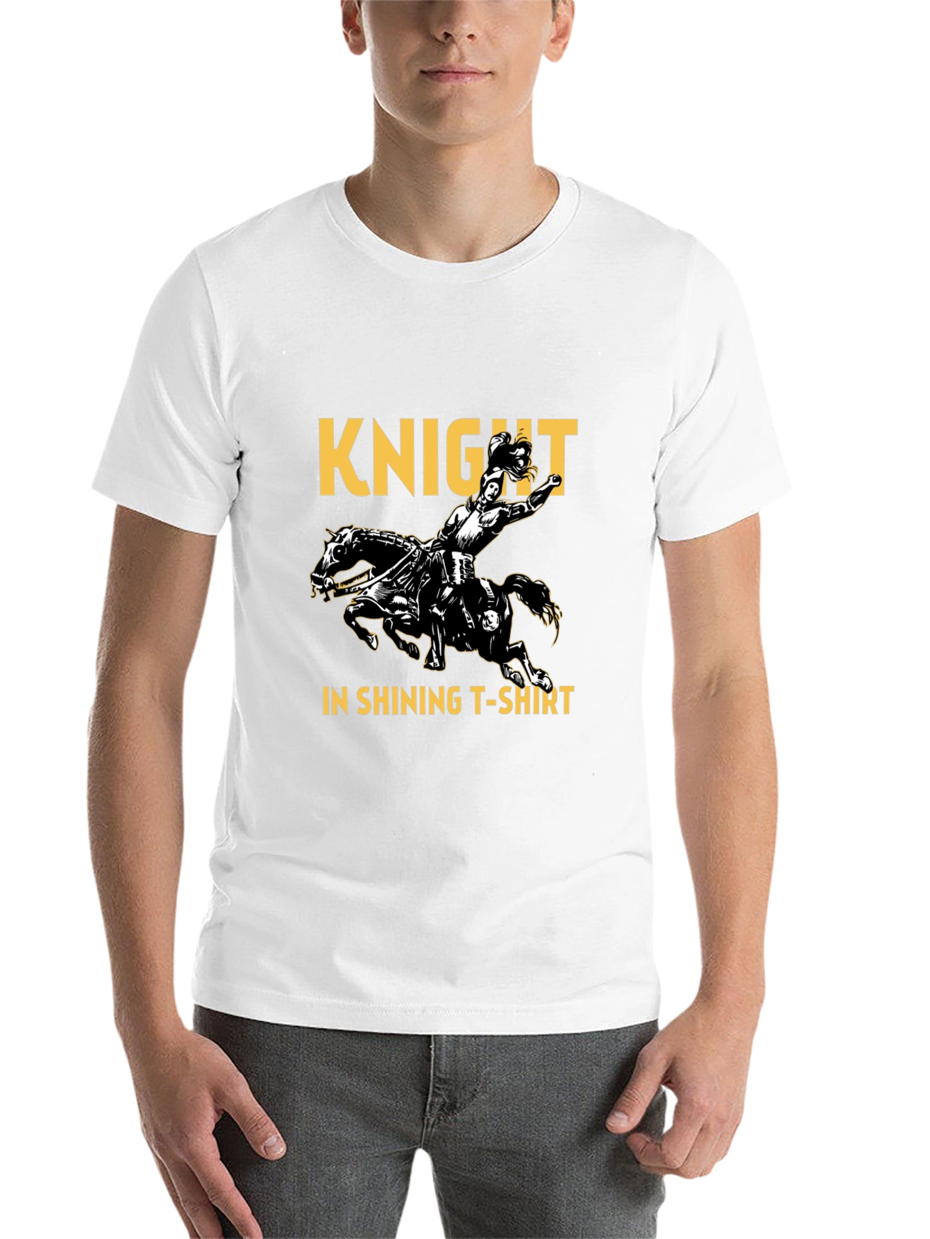 Black Knight in Shining T-Shirt - Black Tee view 14