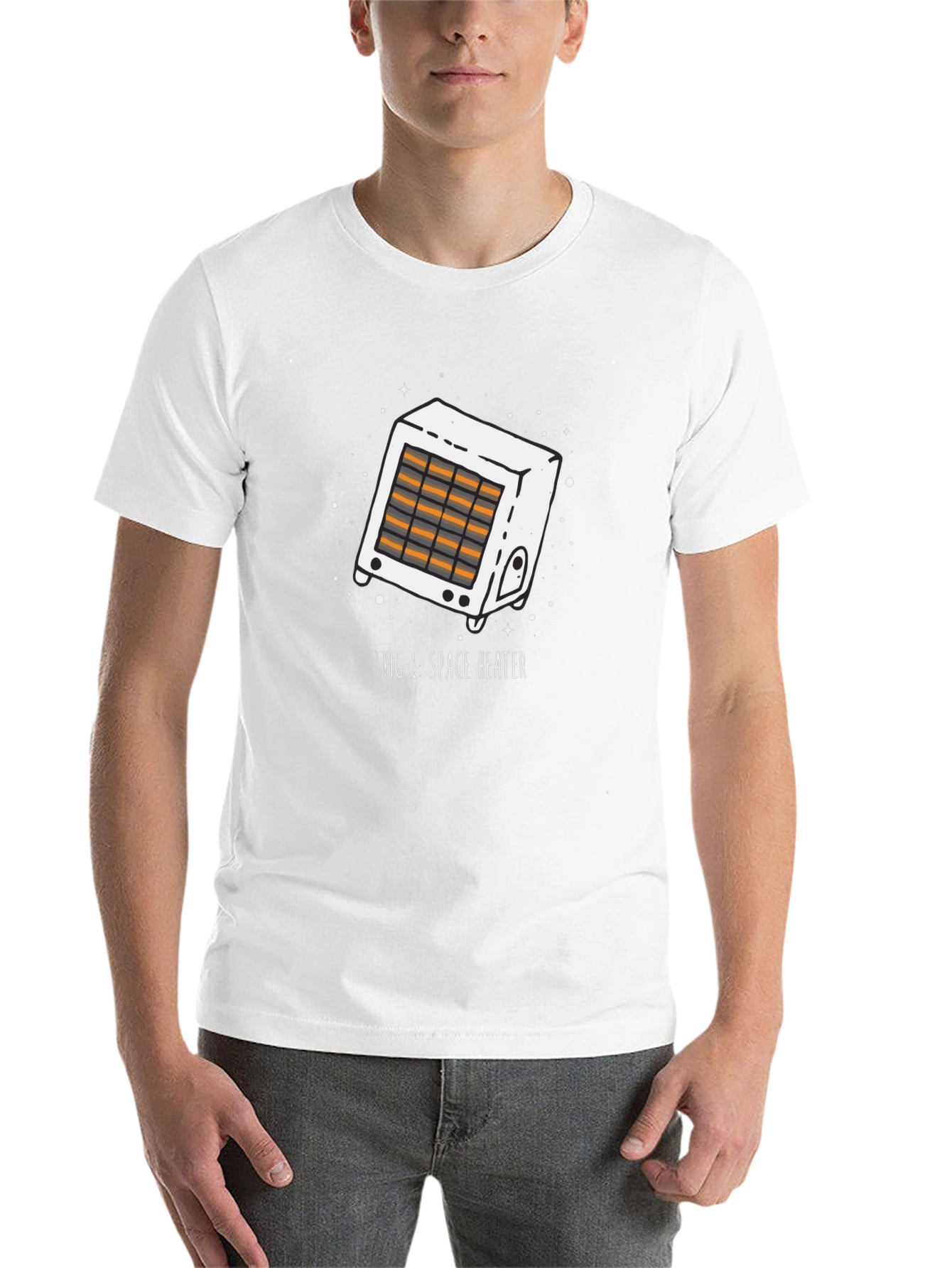 Black Space Heater Graphic Tee - Unique Novelty T-Shirt view 14