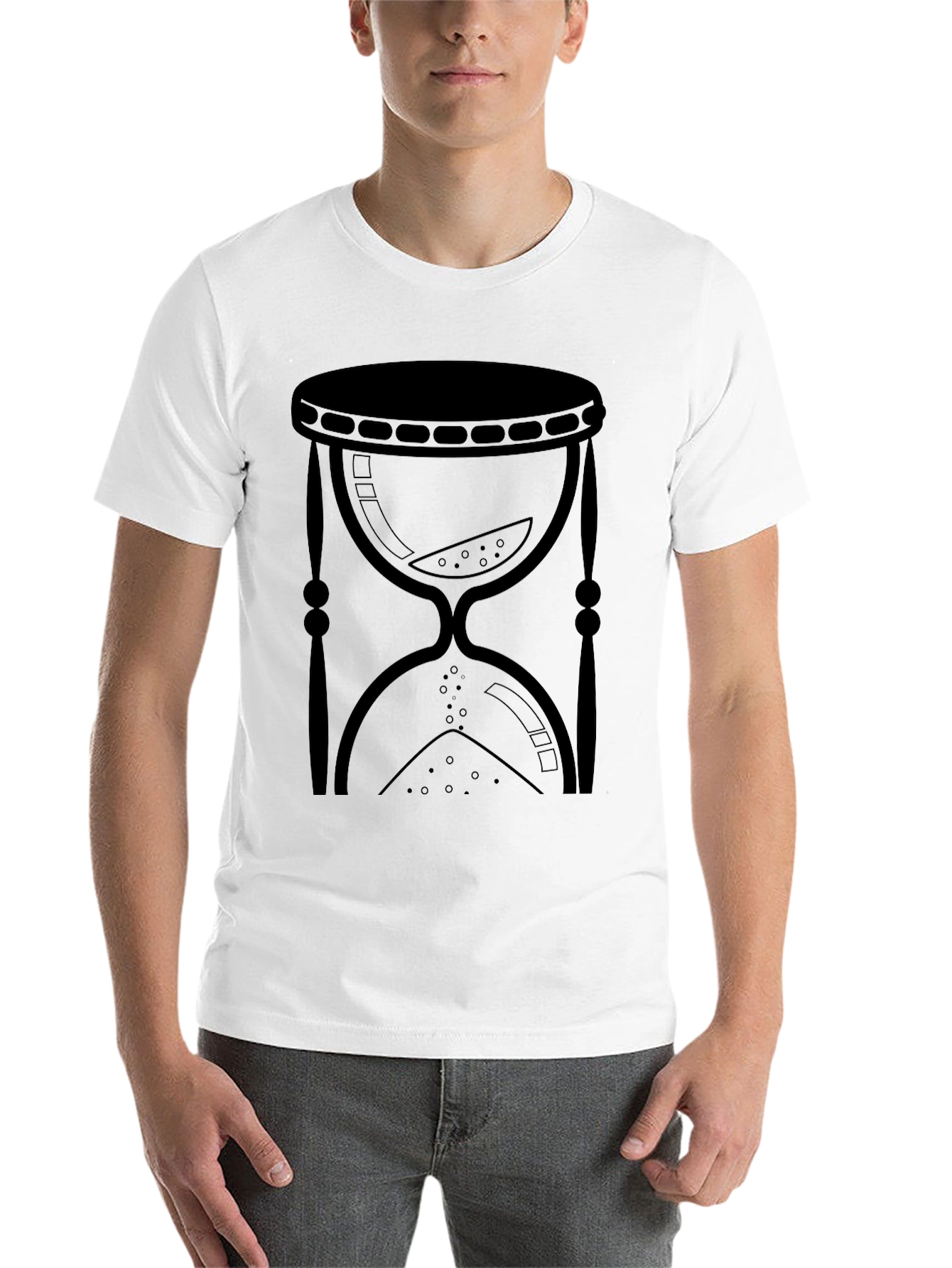 Black Hourglass Graphic Tee - Timeless Design view 14