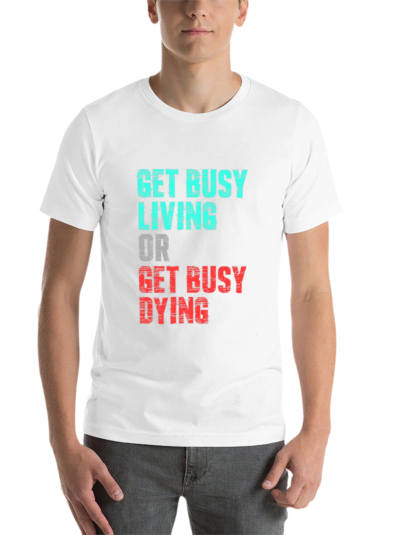 Black Get Busy Living Graphic Tee view 14