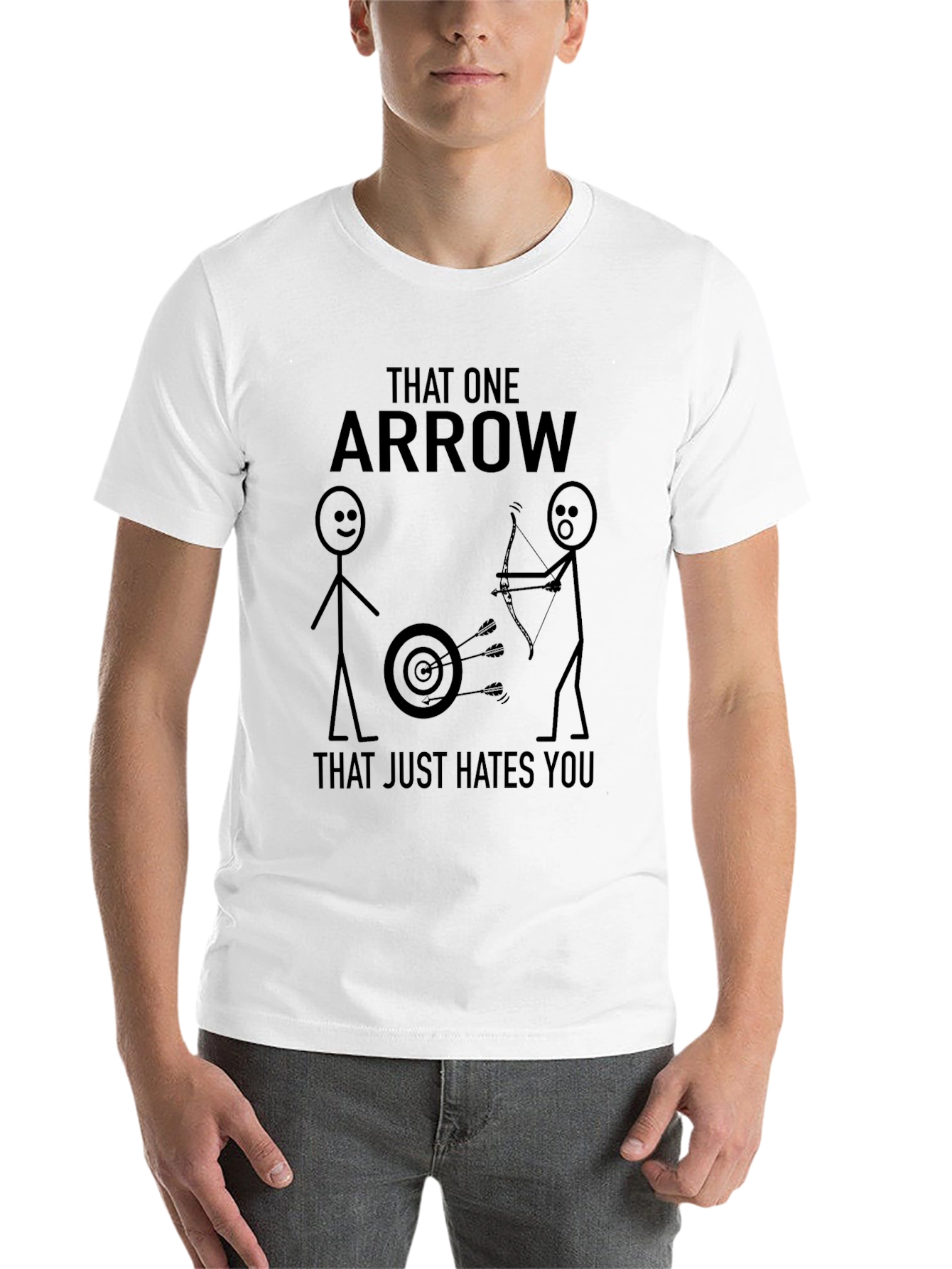 Black That One Arrow T-Shirt Funny Archery Tee view 14