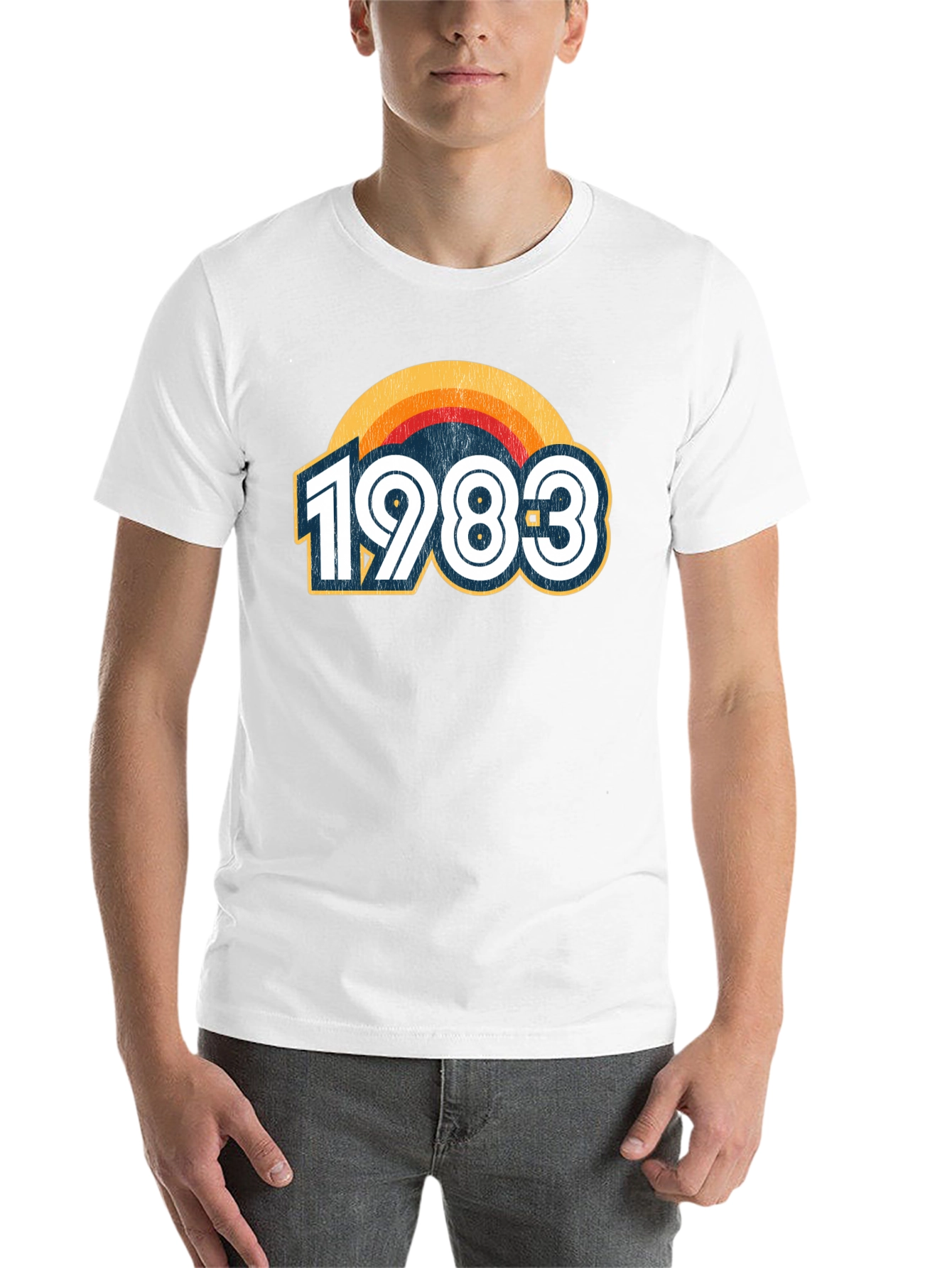 Black Vintage 1983 Graphic Tee - Retro Birthday Shirt view 14