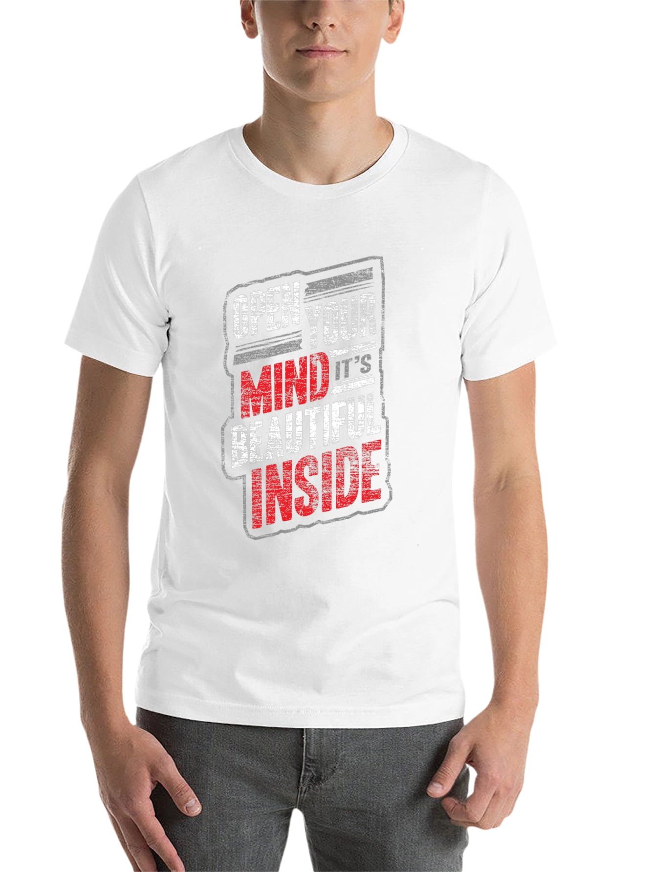 Black Open Your Mind Graphic Tee - Trendy Black T-Shirt view 14