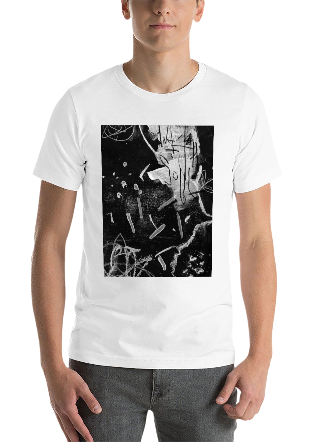 Black Abstract Art Black T-Shirt view 14