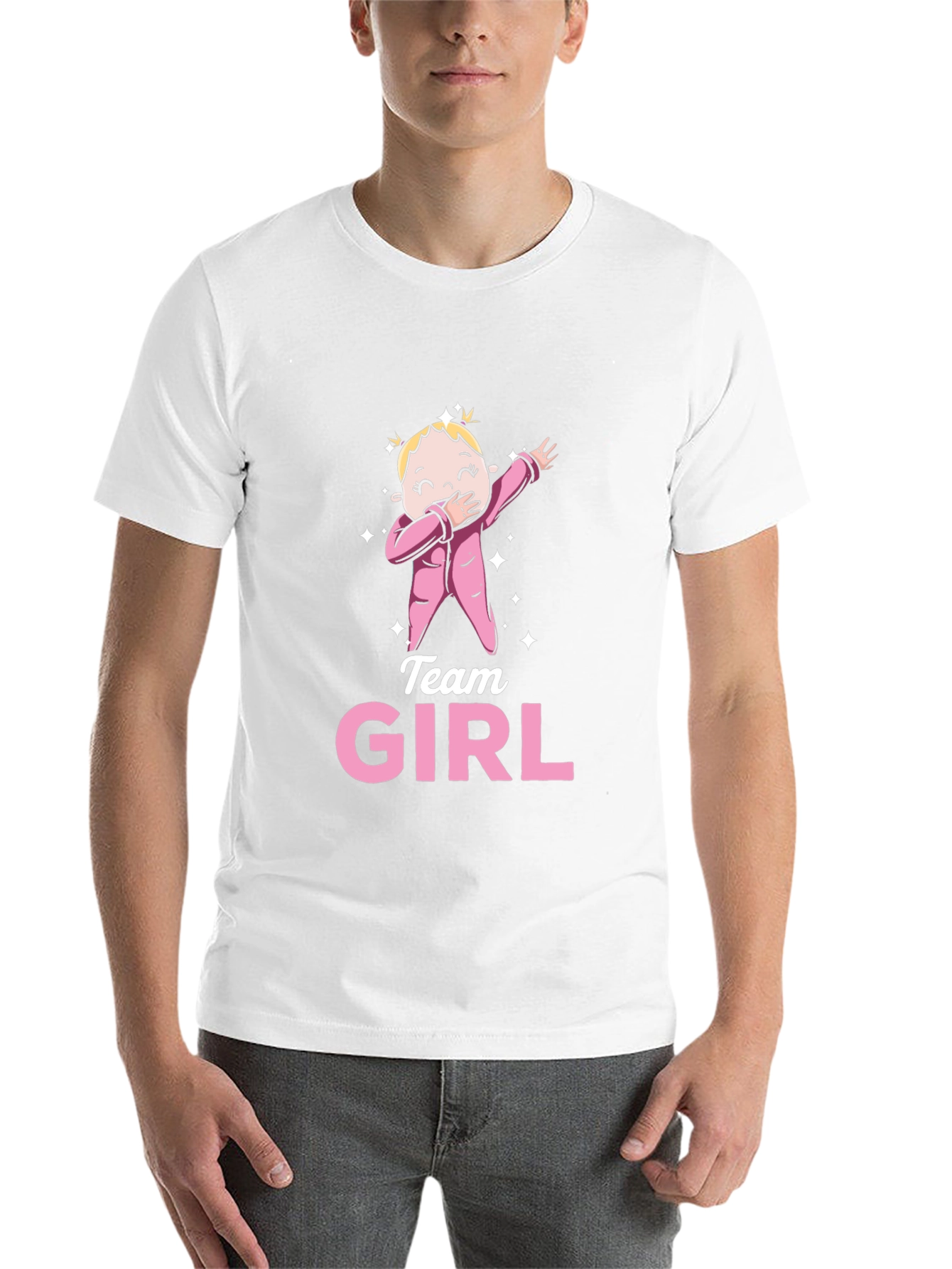 Black Team Girl Gender Reveal T-Shirt view 14