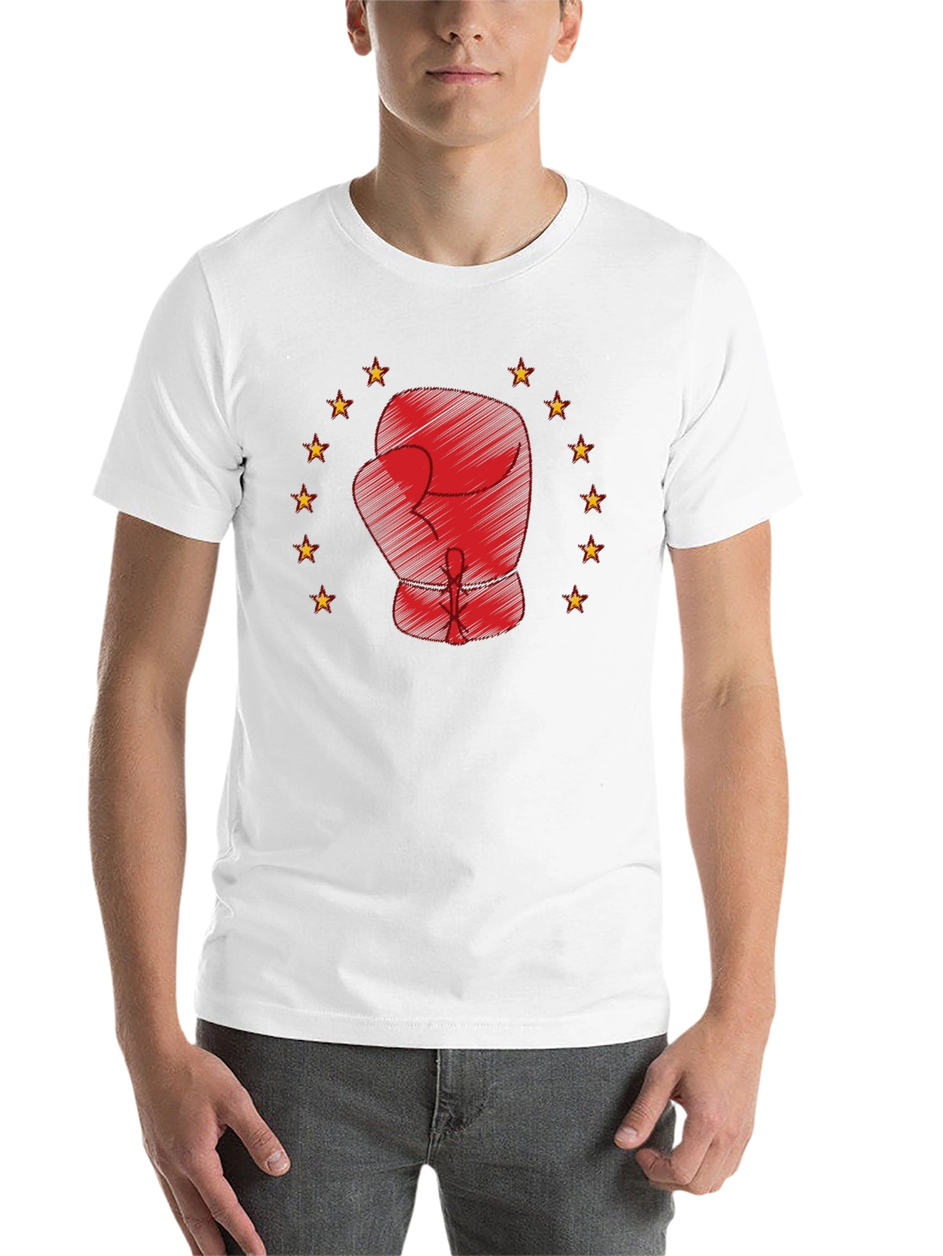 Black Boxing Glove Star T-Shirt - Graphic Tee view 14