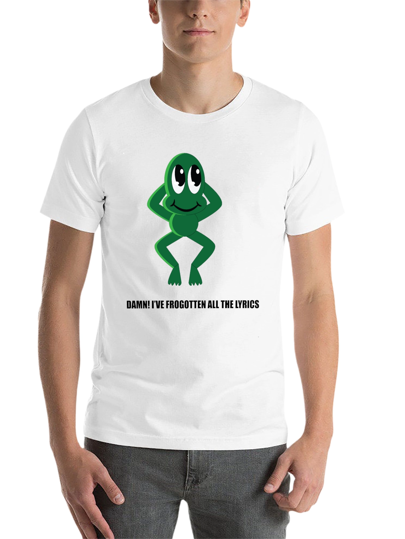 Black Funny Frog T-Shirt - Forgotten Lyrics Tee view 14