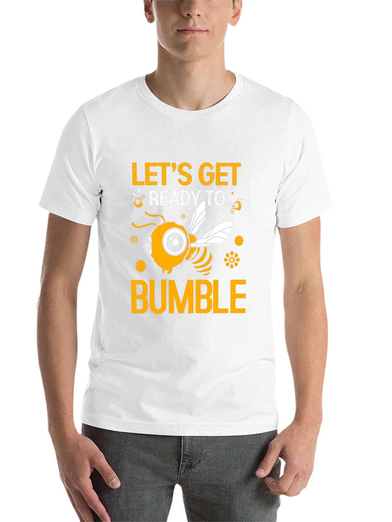 Black Let's Get Ready to Bumble Funny Bee T-Shirt view 14