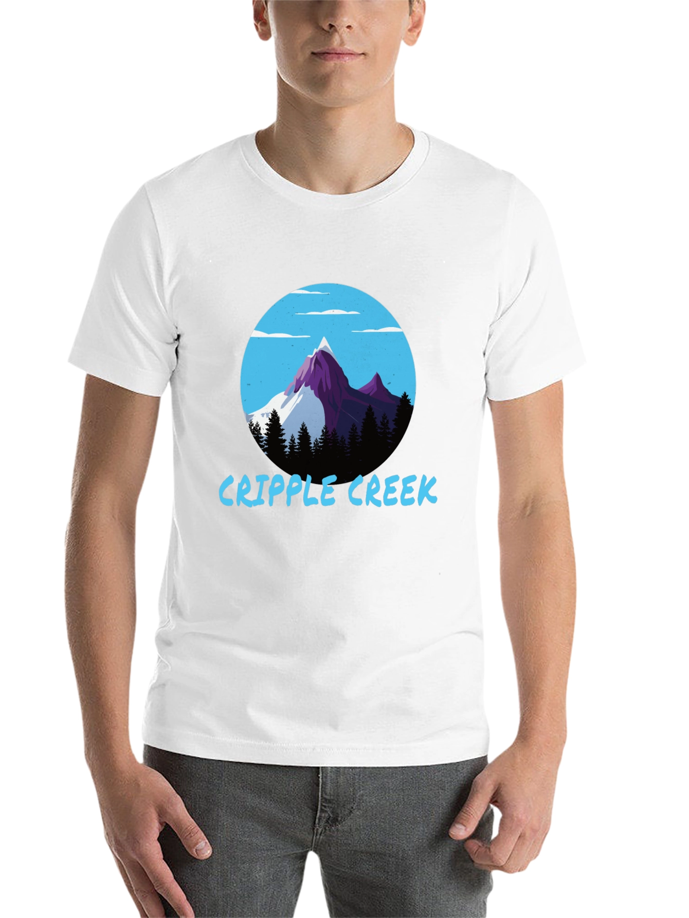 Black Cripple Creek Graphic Tee - Mountain Scene view 14