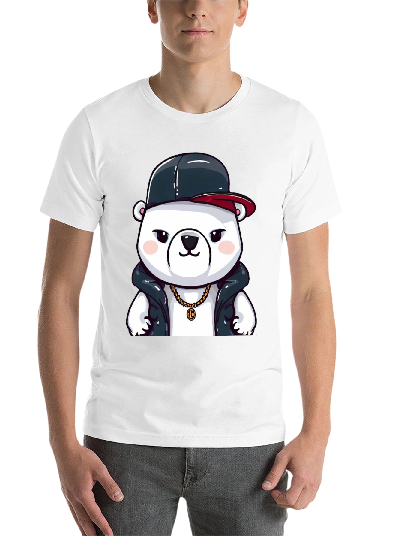 Black Cool Bear T-Shirt - Black view 14